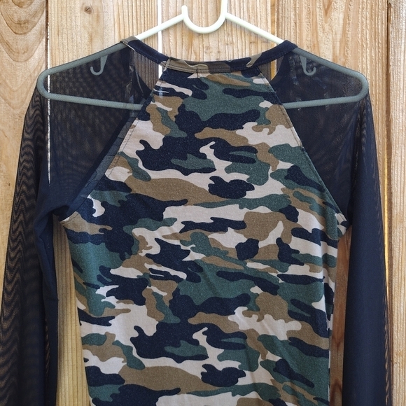 Heart & Hips - Camo Mesh Midi Dress - Picture 12 of 16